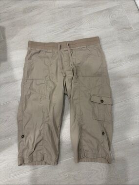 Dash Women’s  Casual Cargo Drawstring Pants - Khaki
